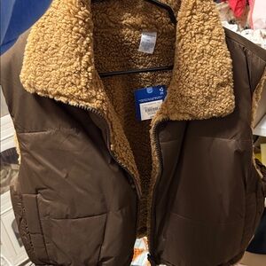 Brown Sherpa Lined Vest